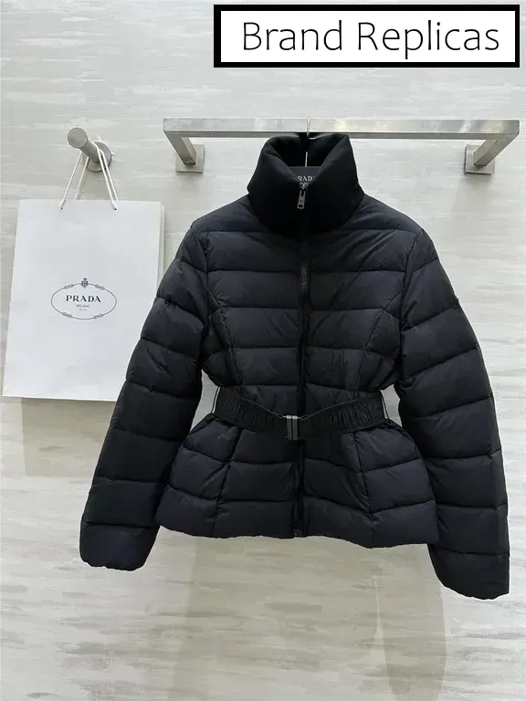 Prada waist lapel down jacket